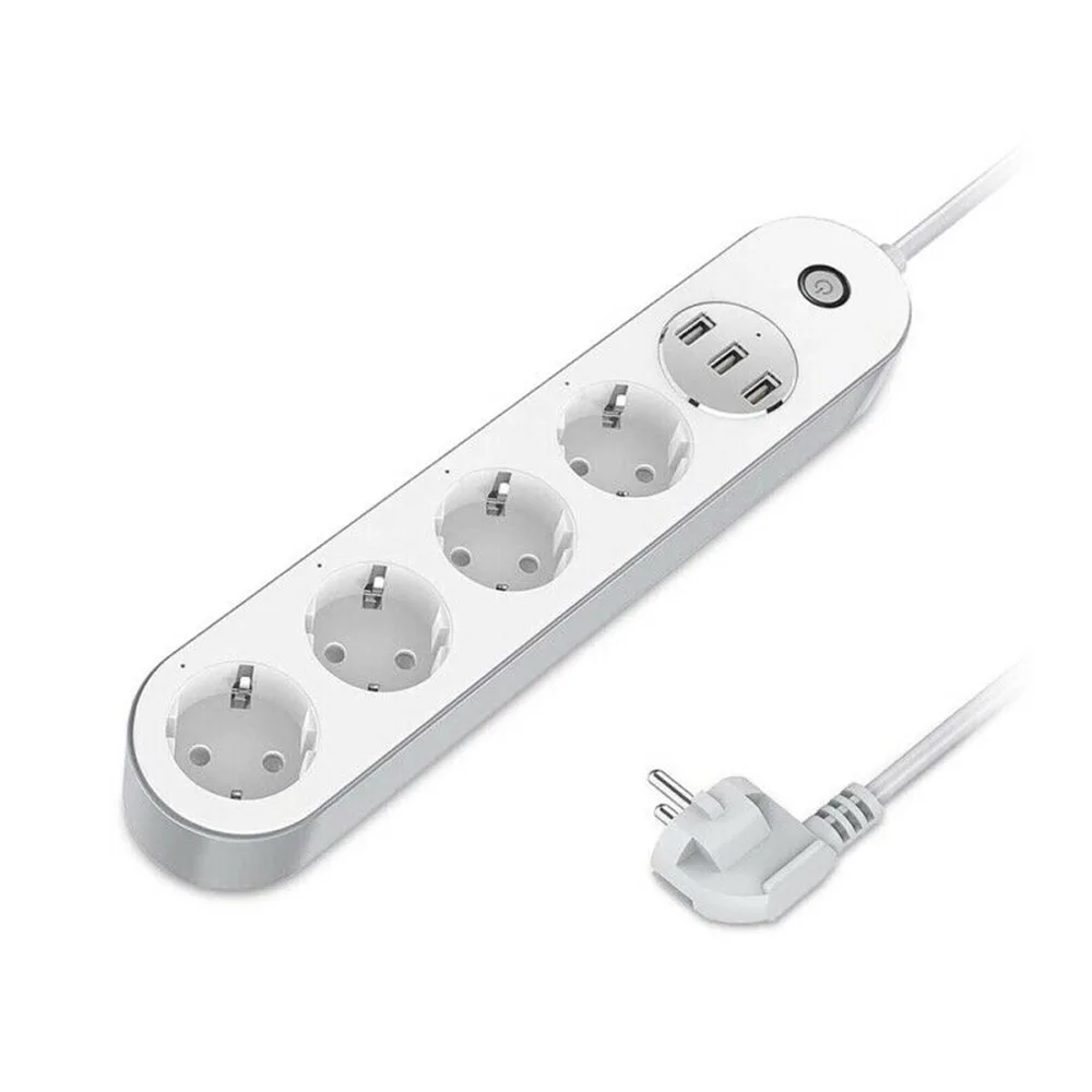 Wifi Smart Socket Voice Control Remote Control Timer Switch 2400W EU 3 USB Port 4 AC Outlet Home Office Smart Plug For Alexa
Wifi Smart Socket Voice Control Remote Control Timer Switch 2400W EU 3 USB Port 4 AC Outlet Home Office Smart Plug For Alexa