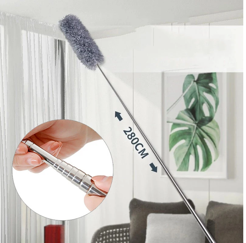 280CM Adjustable Long Handle Telescopic Pole Bending Duster Brush Extend Stretch Duster Household Cleaning Brush for Car
280CM Adjustable Long Handle Telescopic Pole Bending Duster Brush Extend Stretch Duster Household Cleaning Brush for Car