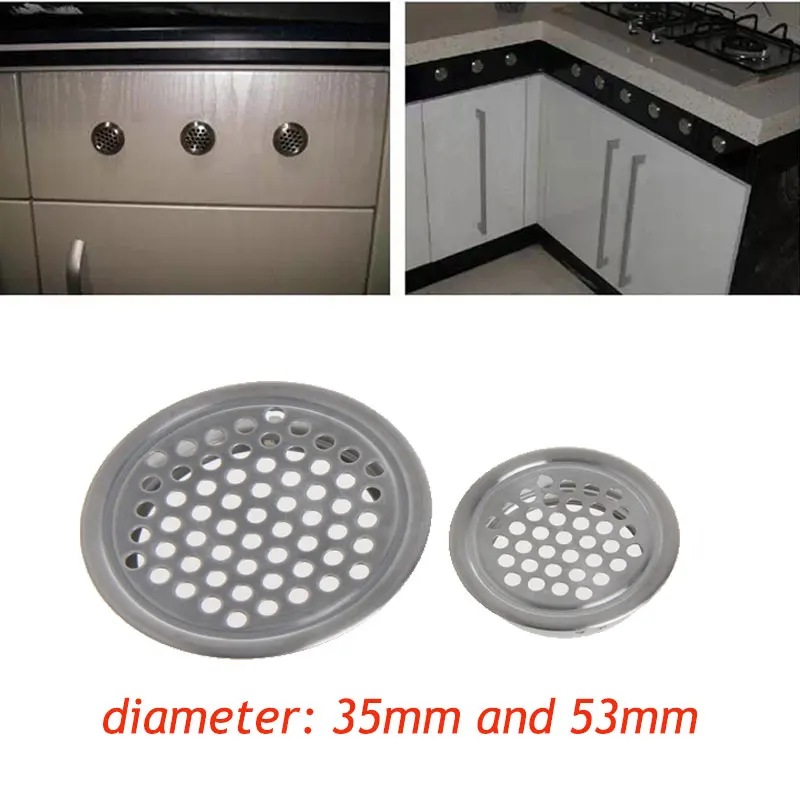 35/53mm Stainless Steel Wardrobe Cabinet Mesh Hole Air Vent Louver Ventilation Cover Kitchen Cabinet Parts Accessories Aug.
35/53mm Stainless Steel Wardrobe Cabinet Mesh Hole Air Vent Louver Ventilation Cover Kitchen Cabinet Parts Accessories Aug.