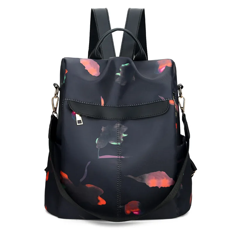2020 Casual Women's Backpack Large Capacity Oxford Cloth With Flowers Female Classic Anti-theft Knapsack Black Waterproof
2020 Casual Women's Backpack Large Capacity Oxford Cloth With Flowers Female Classic Anti-theft Knapsack Black Waterproof