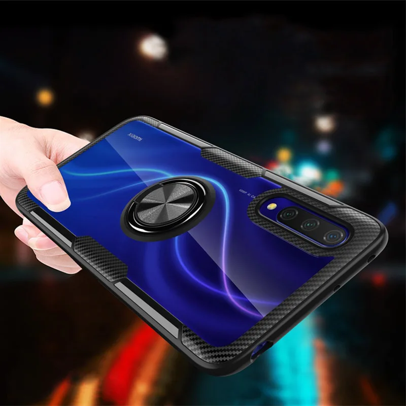 Чехол для телефона Xiaomi Mi 9 Lite A3 прозрачный автомобильный держатель с магнитным