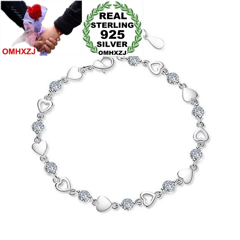 OMHXZJ Wholesale Fashion Sweet Woman Girl Wedding Gift Heart Soul White Purple Zircon 925 Sterling Silver Bracelet Bangle SZ106
OMHXZJ Wholesale Fashion Sweet Woman Girl Wedding Gift Heart Soul White Purple Zircon 925 Sterling Silver Bracelet Bangle SZ106