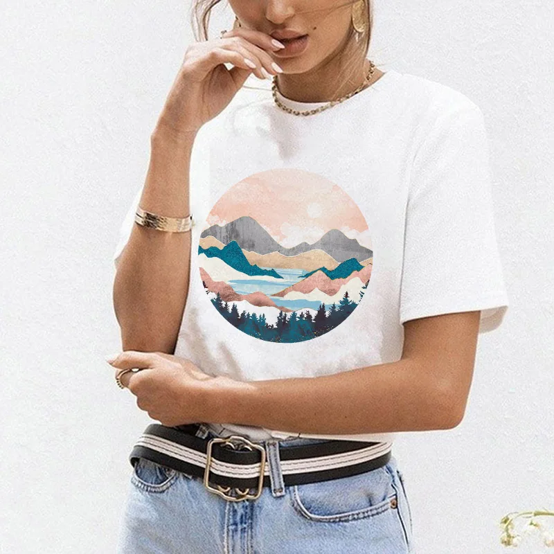 Harajuku style fashion landscape 2021 Women's T-Shirt Spring Summer Aesthetics female Short Sleeve Women Tops O-neck White Tees
Harajuku style fashion landscape 2021 Women's T-Shirt Spring Summer Aesthetics female Short Sleeve Women Tops O-neck White Tees