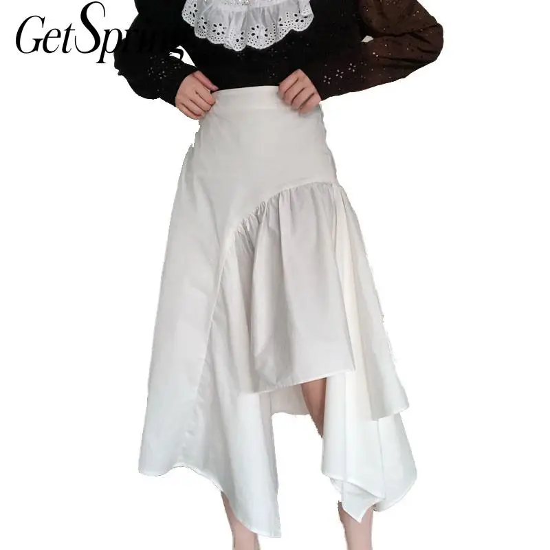 Getspring Women Skirt Asymmetry Ruffles White Cotton Skirts Womens Irregular Vintage High Waist Long Skirts Women Clothes 2020
Getspring Women Skirt Asymmetry Ruffles White Cotton Skirts Womens Irregular Vintage High Waist Long Skirts Women Clothes 2020