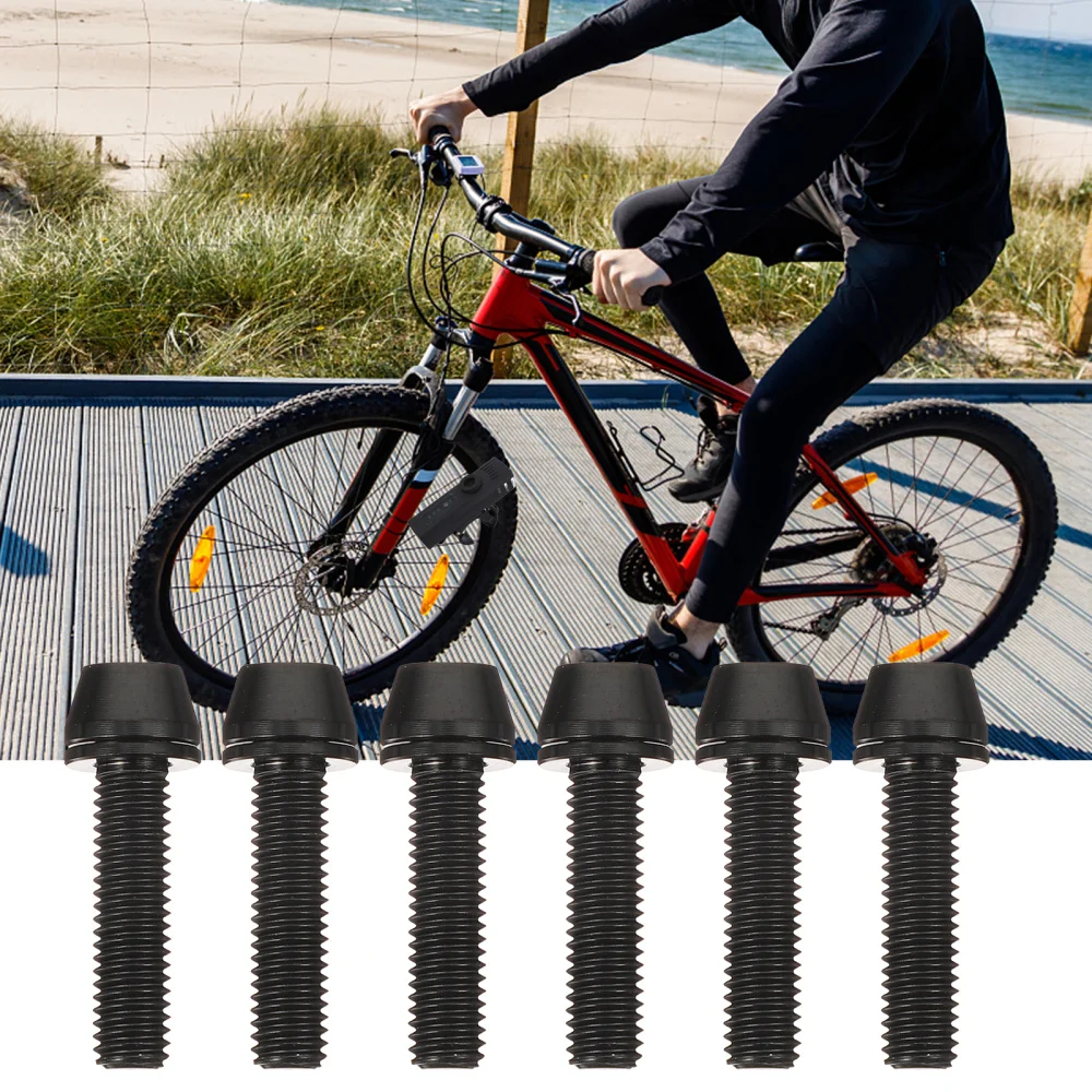 6 Pcs 1 Set Tapered Head Bolts Bike Socket Head Screws with Washers (Black) 
6 Pcs 1 Set Tapered Head Bolts Bike Socket Head Screws with Washers (Black)