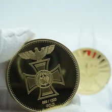 Deutsche Cross Eagle 24k Gold 1972 German Medal Commemorative Coin Germany Marine Soldier Square Collection Arts Gifts Souvenir