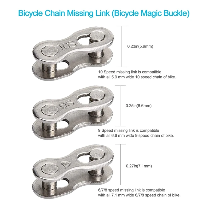 Bicycle Chain Repair Tool Kit with Bike Link Plier, Chain Wear Indicator Checker, 6 Pairs Bicycle Missing Links
Bicycle Chain Repair Tool Kit with Bike Link Plier, Chain Wear Indicator Checker, 6 Pairs Bicycle Missing Links