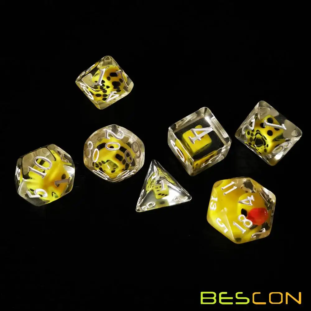 Bescon Новинка набор многогранных игральных костей желтая утка цвет