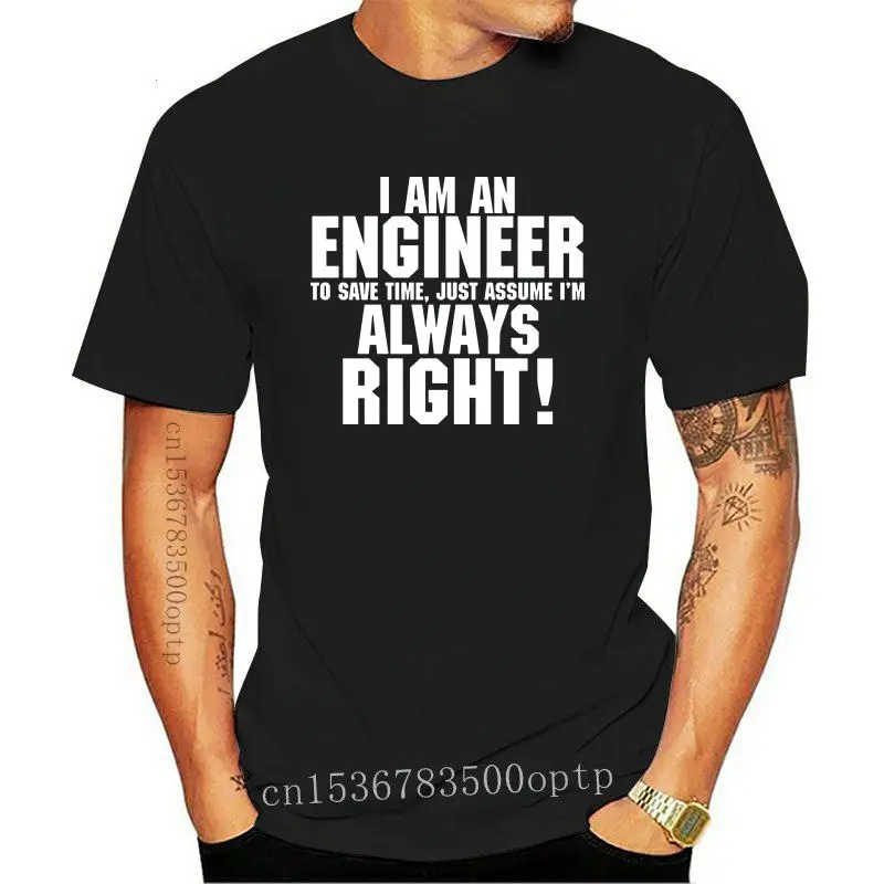 I Am An Engineer Print Funny Comics 2020 Men's T-Shirts Camisa Top Tees T Shirt Men Round Collar Jersey T-Shirt 100% Cotton
I Am An Engineer Print Funny Comics 2020 Men's T-Shirts Camisa Top Tees T Shirt Men Round Collar Jersey T-Shirt 100% Cotton