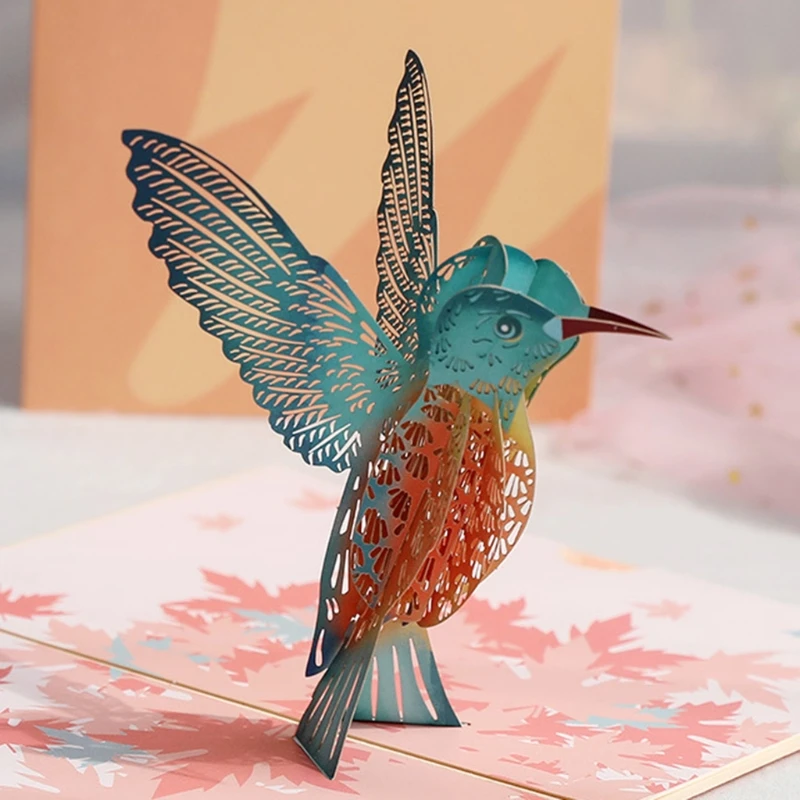

3D Pop-Up Animal Bird Greeting Card for Birthday Mother's Day Wedding Party Graduation with Envelope Anniversary Gift