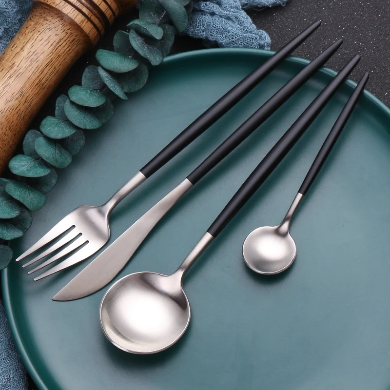 Matte Silverware Dinnerware Set Stainless Steel Tableware Set Knife Fork Spoon Chopstick Flatware Set Tea Spoon Gold Cutlery Set
Matte Silverware Dinnerware Set Stainless Steel Tableware Set Knife Fork Spoon Chopstick Flatware Set Tea Spoon Gold Cutlery Set