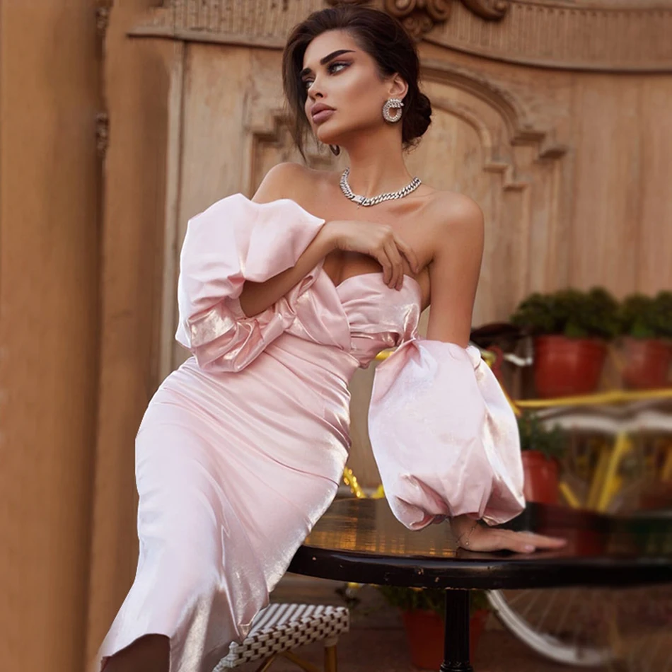 Women Spring Sexy Off Shoulder Puff Sleeve Black Pink Midi Dress 2021 Elegant Bodycon Elegant Evening Party Dress Vestidos
Women Spring Sexy Off Shoulder Puff Sleeve Black Pink Midi Dress 2021 Elegant Bodycon Elegant Evening Party Dress Vestidos