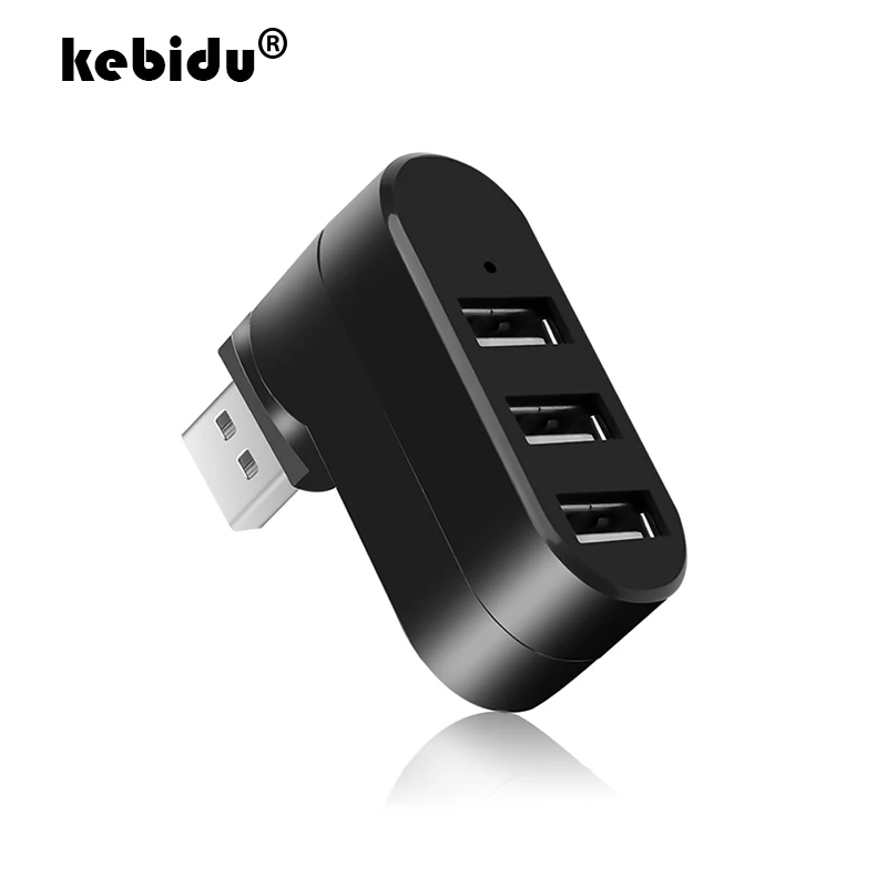 Kebidu usb-хаб s 2 0 3 порта USB Мини Поворотный разветвитель адаптер концентратор для Mac