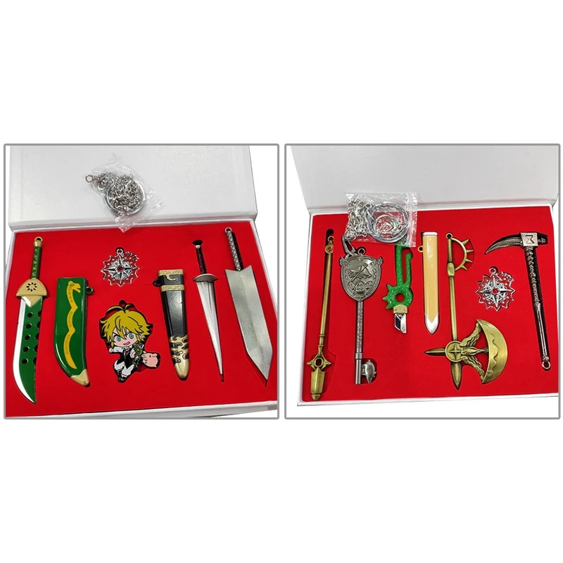 6Pcs/lot Japan Nanatsu no Taizai Dragon's Sin of Wrath Sword Keychains Anime The Seven Deadly Sins Escanor Axe Keyring Holder
6Pcs/lot Japan Nanatsu no Taizai Dragon's Sin of Wrath Sword Keychains Anime The Seven Deadly Sins Escanor Axe Keyring Holder