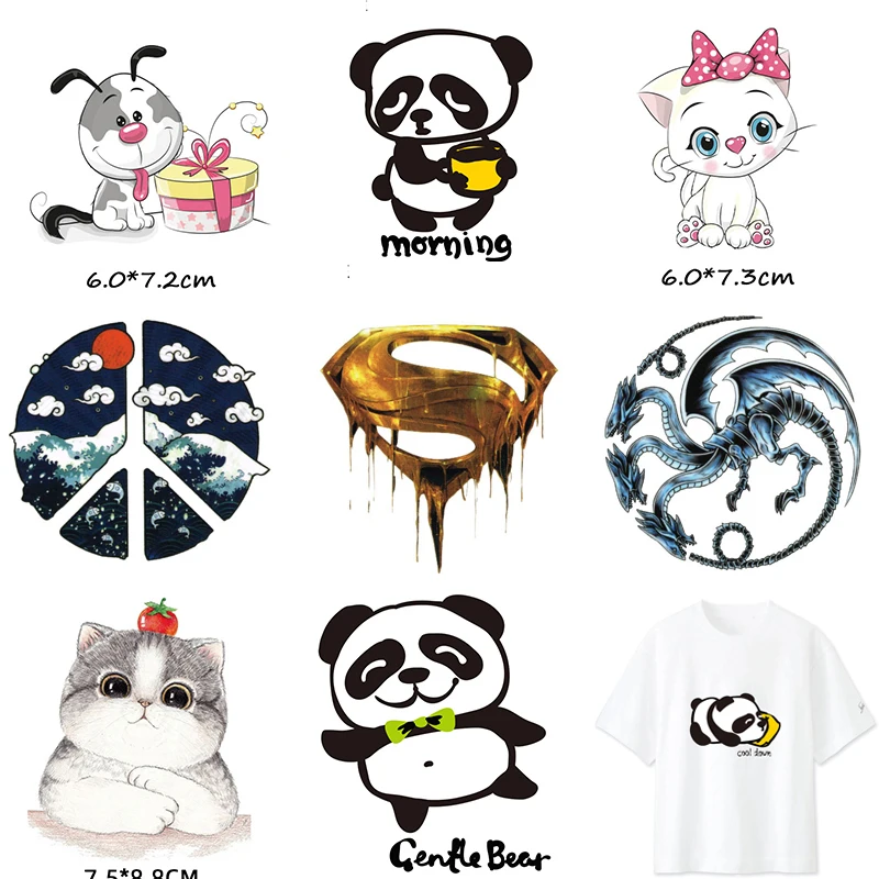Cartoon Panda Patches Heat Iron On Transfers Applique For Boy Girl Clothing Stickers DIY Clothes Decoration A-level Washable E
Cartoon Panda Patches Heat Iron On Transfers Applique For Boy Girl Clothing Stickers DIY Clothes Decoration A-level Washable E
