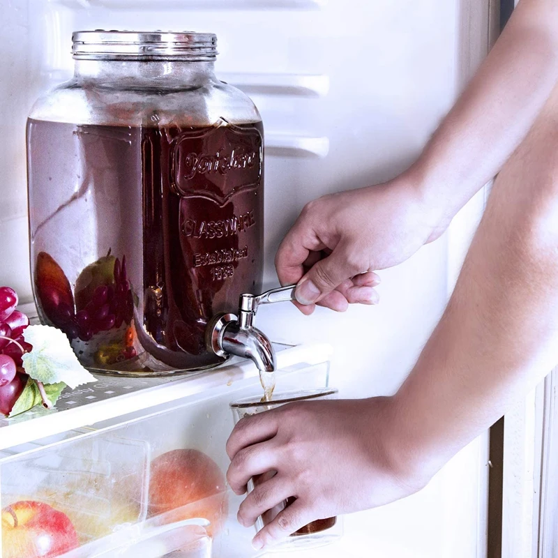 Coffee Maker, 5L Cold Brew Mason Jar with Stainless Steel Spigot and Removable Mesh Filter,Thick Glass Carafe for Juice
Coffee Maker, 5L Cold Brew Mason Jar with Stainless Steel Spigot and Removable Mesh Filter,Thick Glass Carafe for Juice