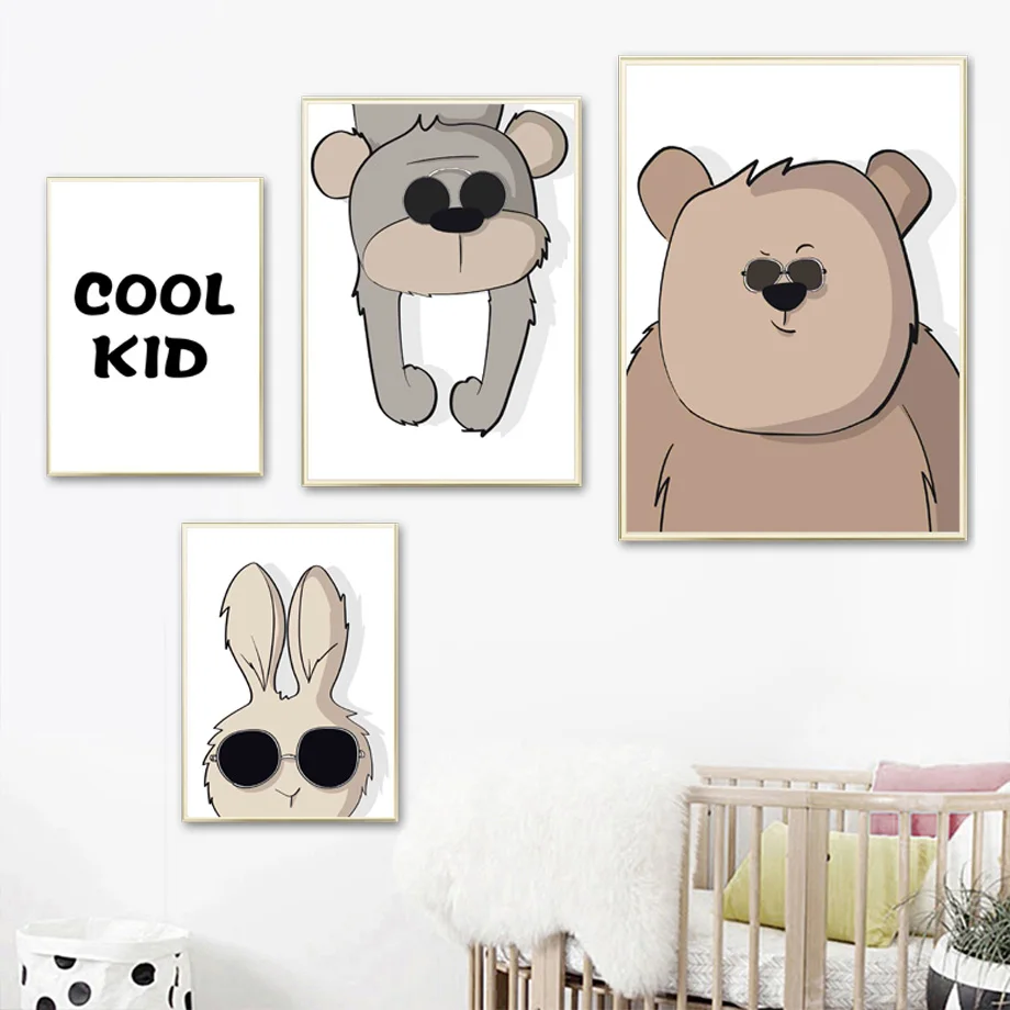 Cool Lens Monkey Rabbit Bear Nursery Wall Art Canvas Painting Nordic Posters And Prints Wall Pictures Kawaii Kids Room Decor
Cool Lens Monkey Rabbit Bear Nursery Wall Art Canvas Painting Nordic Posters And Prints Wall Pictures Kawaii Kids Room Decor