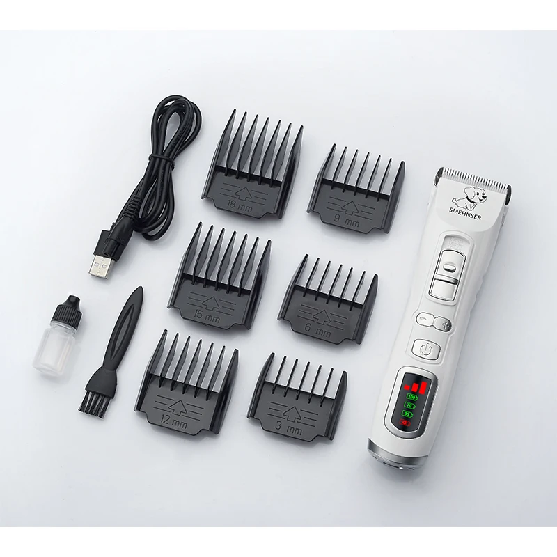 Rechargeable Electric Pet Hair Trimmer Dog Grooming Clippers Professional Haircut Machine for Dogs Cats Animals Shaver 3-18mm
Rechargeable Electric Pet Hair Trimmer Dog Grooming Clippers Professional Haircut Machine for Dogs Cats Animals Shaver 3-18mm