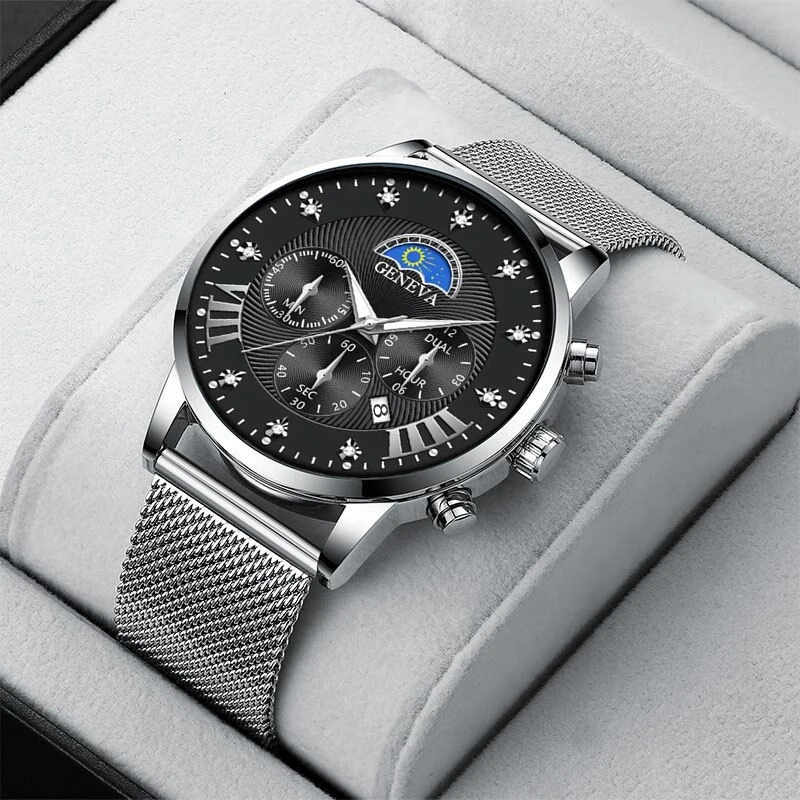 New Men Watches Luxury Famous Brand Men Stainless Steel Mesh Calendar Watch Men Business Luminous Quartz Watch Relogio Masculino
New Men Watches Luxury Famous Brand Men Stainless Steel Mesh Calendar Watch Men Business Luminous Quartz Watch Relogio Masculino