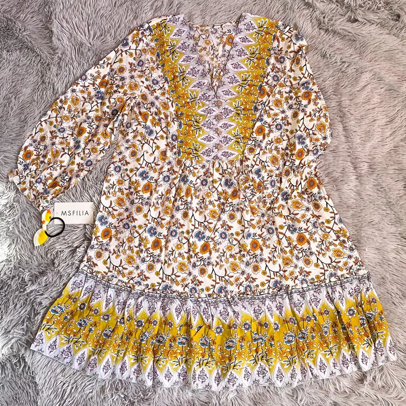 2021 Spring New Oversize Floral Print Dress Women Butterfly Sleeve V Neck Short Dress For Women Fashion Loose Summer Dress
2021 Spring New Oversize Floral Print Dress Women Butterfly Sleeve V Neck Short Dress For Women Fashion Loose Summer Dress