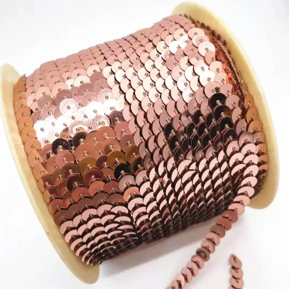 100 ярдов 6 мм розовый рулон блесток для шампанского продается в упаковке 1 (100