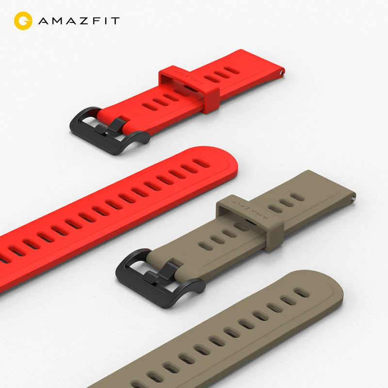 Оригинальный браслет Xiaomi из фтористой резины (FPM) 20 мм 22 ширина браслета для Amazfit