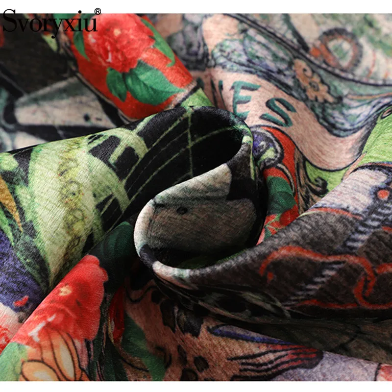 Svoryxiu Autumn Winter Designer Vintage Flower Print Dress Women's Fashion Mesh Lace Ruffles Elegant Short Dress 
Svoryxiu Autumn Winter Designer Vintage Flower Print Dress Women's Fashion Mesh Lace Ruffles Elegant Short Dress