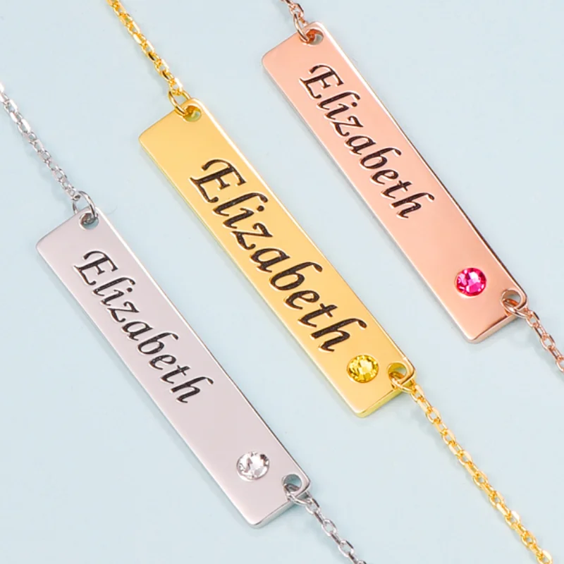 Stainless Steel Engraving Rectangle Name Necklace Customized Nameplate Necklaces Birthday Gift Custom Jewelry Name Necklace
Stainless Steel Engraving Rectangle Name Necklace Customized Nameplate Necklaces Birthday Gift Custom Jewelry Name Necklace