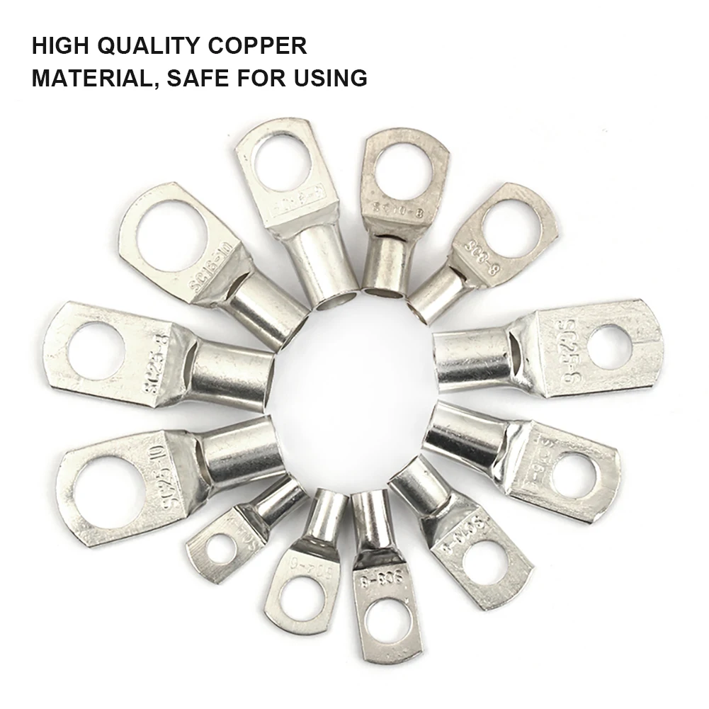 100pcs Wire Connector Sc Tinned Copper Ring Lug Terminals For Battery Bare Cable Electric Wire Crimp Terminal Car Accessories
100pcs Wire Connector Sc Tinned Copper Ring Lug Terminals For Battery Bare Cable Electric Wire Crimp Terminal Car Accessories