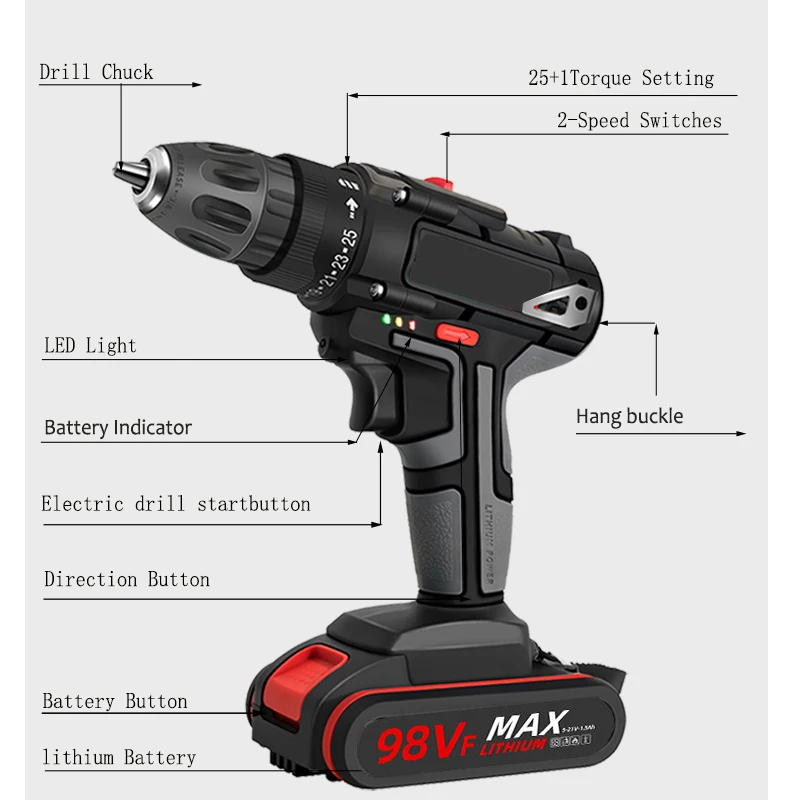 New Cordless Drill Electric Screwdriver Mini Wireless Power Driver DC Lithium-Ion Battery 3/8-Inch 2 Speed 4.8 
New Cordless Drill Electric Screwdriver Mini Wireless Power Driver DC Lithium-Ion Battery 3/8-Inch 2 Speed 4.8