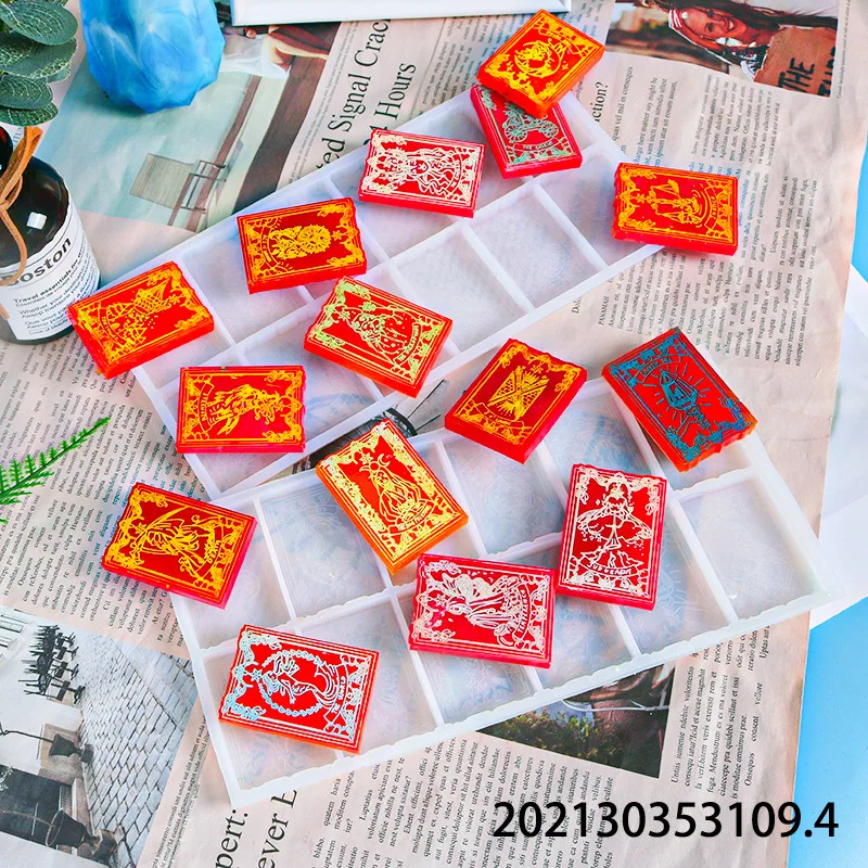 1 Set Mini Tarot Card Resin Molds DIY Epoxy Jewelry Tarot Partten Keychain Silicone Mold for Resin 
1 Set Mini Tarot Card Resin Molds DIY Epoxy Jewelry Tarot Partten Keychain Silicone Mold for Resin