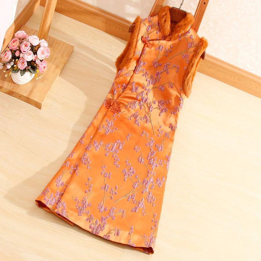 Autumn Winter Retro Women Sleeveless Plum Blossom Dress Vintage Chinese Style Elegant Lady Jacquard Qipao Dress S-XXL
Autumn Winter Retro Women Sleeveless Plum Blossom Dress Vintage Chinese Style Elegant Lady Jacquard Qipao Dress S-XXL