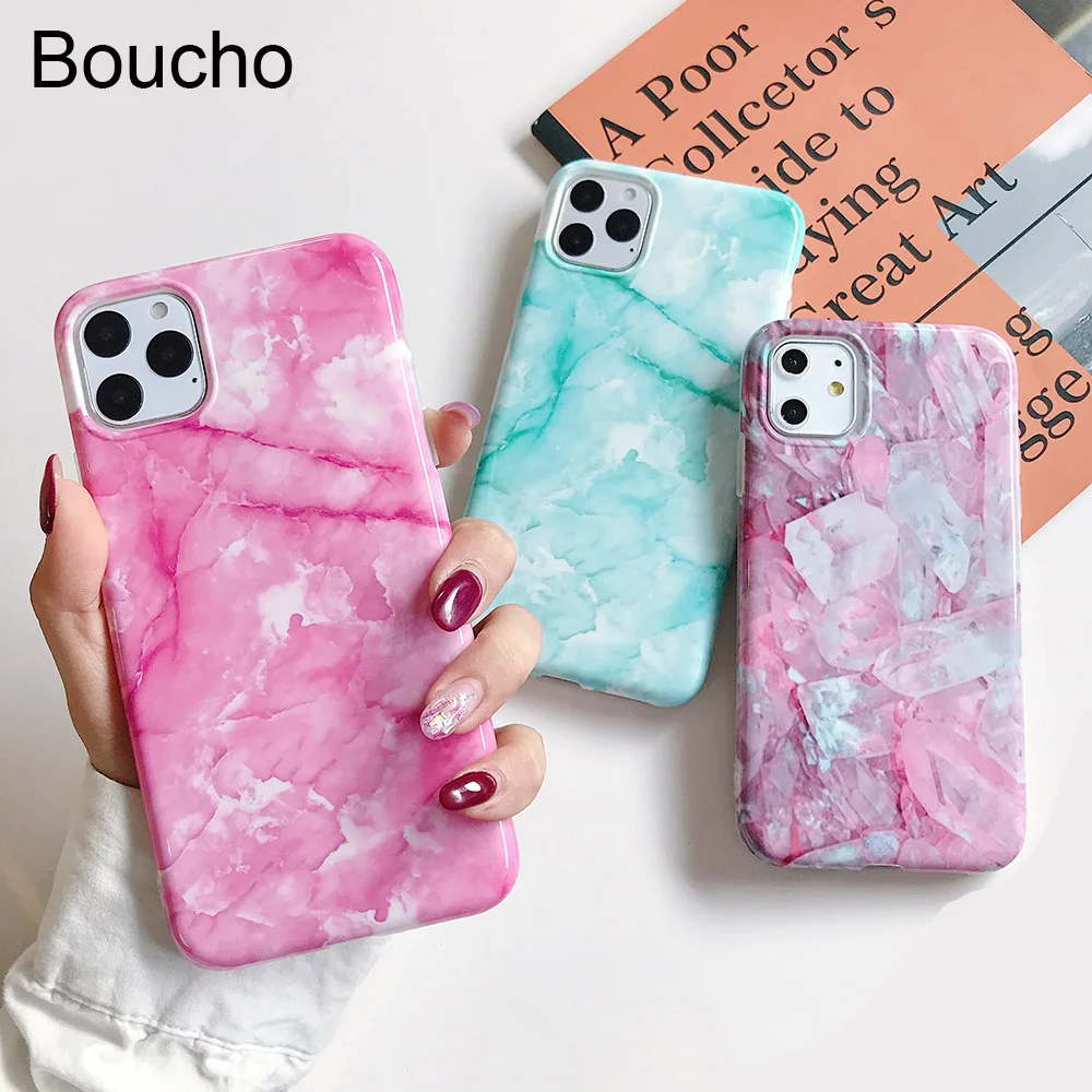 Цветной мраморный чехол для телефона iphone 11Pro Max XS X XR 6 6S 7 8 Plus задняя крышка