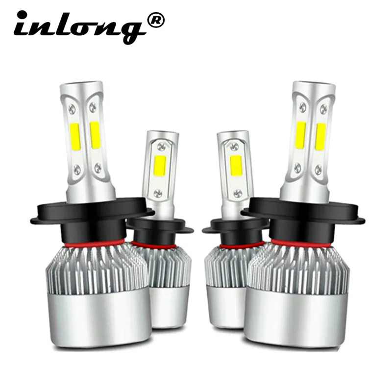 Inlong 2 шт. S2 Mini H7 светодиодный COB H1 8000LM 72 Вт супер яркий H4 H9 H11 9005 HB3 9006 HB4 H8