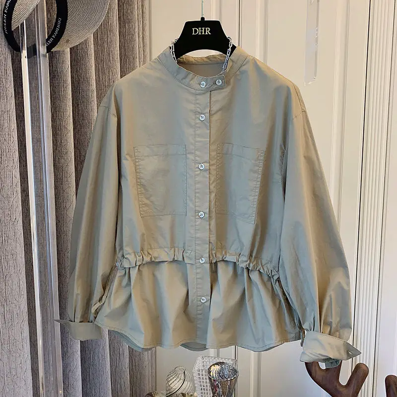 VANOVICH французский дизайн Ретро Круглый вырез двойной карман талия хлопок рубашка 2022 весна и осень новые женские топы 
VANOVICH французский дизайн Ретро Круглый вырез двойной карман талия хлопок рубашка 2022 весна и осень новые женские топы