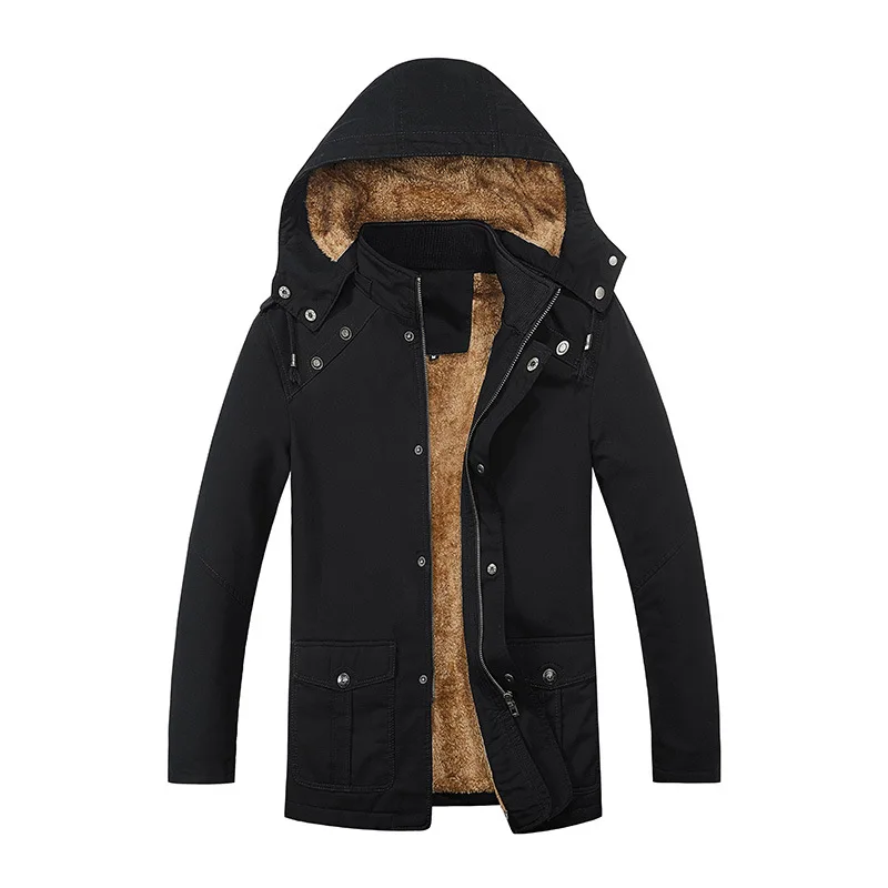 Hot New Winter Men's Jacket Cotton Add Velvet Warm Parka Coat Casual Faux Fur Hooded Fleece Long Male Windbreaker Men
Hot New Winter Men's Jacket Cotton Add Velvet Warm Parka Coat Casual Faux Fur Hooded Fleece Long Male Windbreaker Men