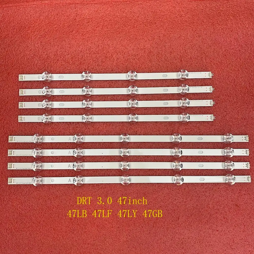 8 шт. светодиодный подсветка полосы для LG 47LF6500 47LB6200 47LB5300 47LB5550 47LF5500 47LF6200 47LY340C 47GB651C