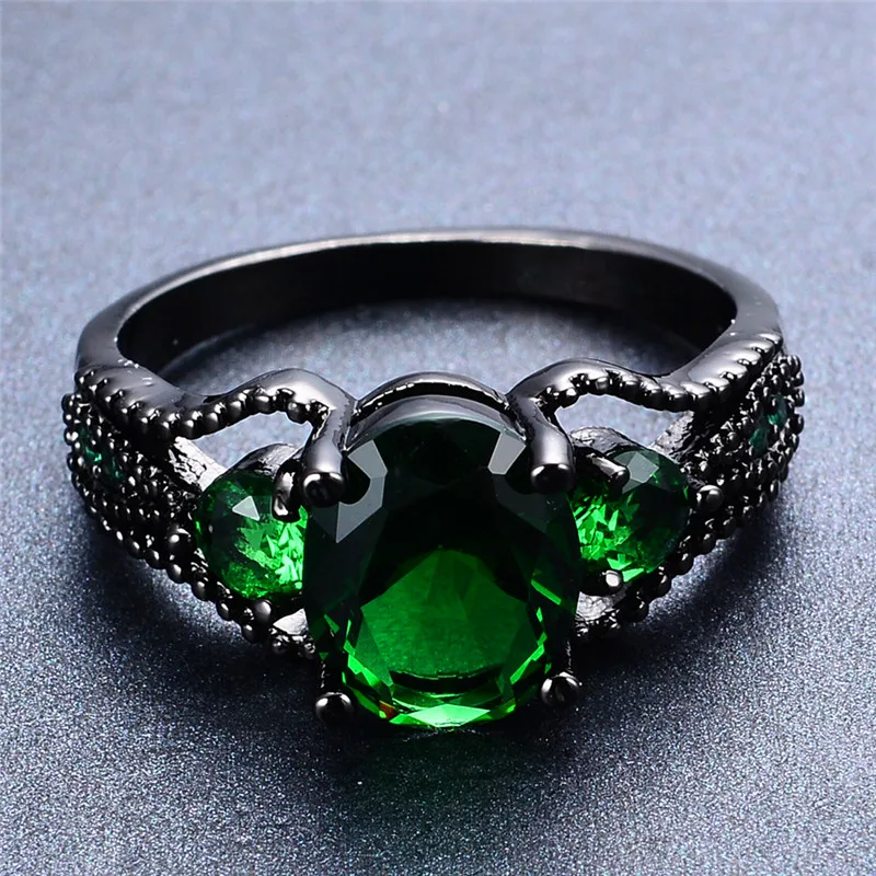 Trendy Female Emerald Crystal Thin Ring Vintage 14KT Black Gold Wedding Rings For Women Charm Oval Zircon Stone Engagement Ring
Trendy Female Emerald Crystal Thin Ring Vintage 14KT Black Gold Wedding Rings For Women Charm Oval Zircon Stone Engagement Ring