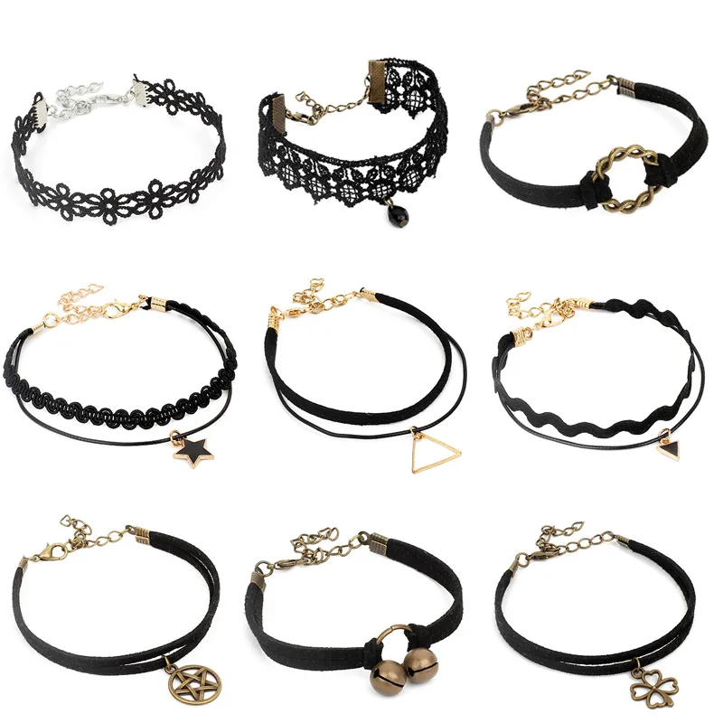 Gothic Female Fashion Multi-layer Necklace Braided Rope Punk Loli Cute Collar Necklace Geometic Women Jewelry 2021
Gothic Female Fashion Multi-layer Necklace Braided Rope Punk Loli Cute Collar Necklace Geometic Women Jewelry 2021