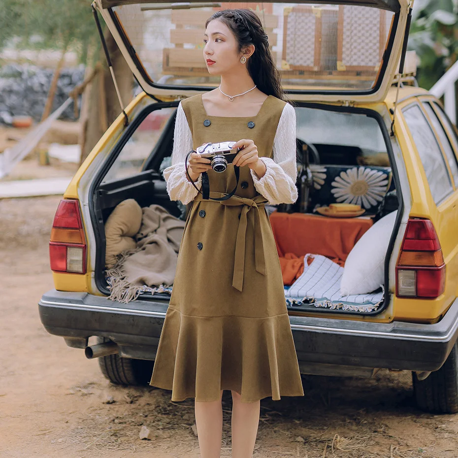 Square Sleeve Belt Dress Women Spring Autumn Full Lantern Sleeve Ruffles Vestidos Mujer Elegant Fishtail Dress Plus Size
Square Sleeve Belt Dress Women Spring Autumn Full Lantern Sleeve Ruffles Vestidos Mujer Elegant Fishtail Dress Plus Size