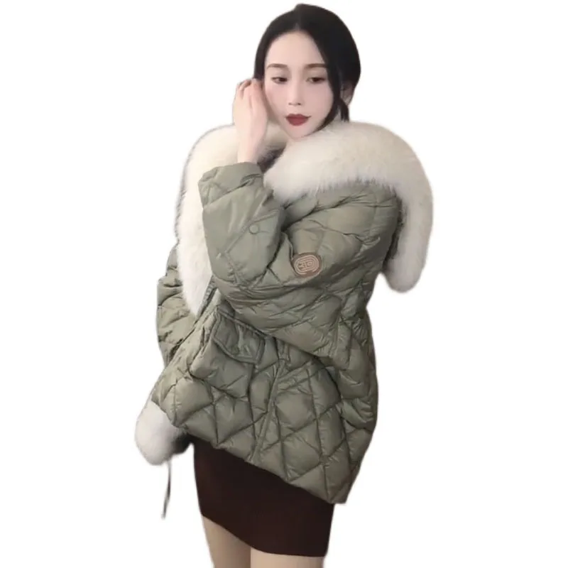 2022 New Elegant Women Winter Plus Size Loose Down Jacket Fashion Big Fur Collar White Duck Down Thick Warm Coat Female G741
2022 New Elegant Women Winter Plus Size Loose Down Jacket Fashion Big Fur Collar White Duck Down Thick Warm Coat Female G741