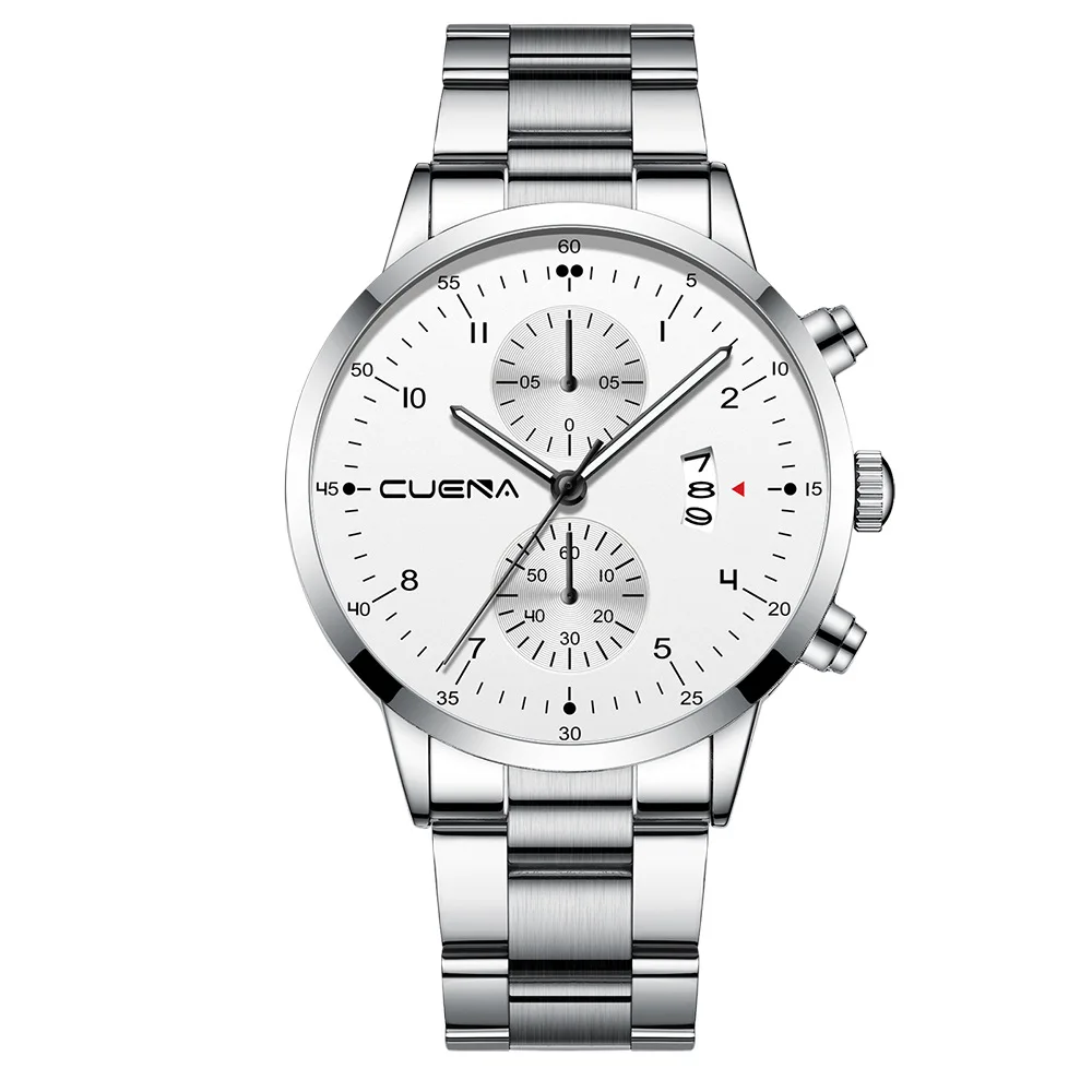 CUENA 882 Men's Stainless Steel Strap Waterproof Fashion Business Watch Simple Calendar Luxury Quartz Clock Watches Male
CUENA 882 Men's Stainless Steel Strap Waterproof Fashion Business Watch Simple Calendar Luxury Quartz Clock Watches Male