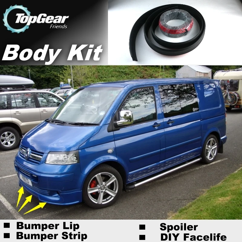 Бампер дефлектор губ для Volkswagen VW Transporter T5 Caravelle Multivan передний спойлер юбка TG