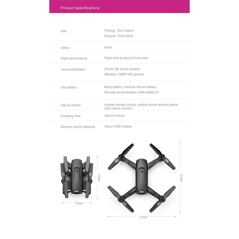 PGY New F6 Drone 4K HD Camera GPS FPV Drones with Follow Me 5G WiFi Optical Flow Foldable RC Quadcopter Professional Drone Toy 
PGY New F6 Drone 4K HD Camera GPS FPV Drones with Follow Me 5G WiFi Optical Flow Foldable RC Quadcopter Professional Drone Toy