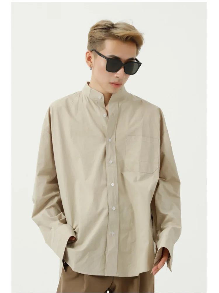 IEFB Men's 2021 Autumn Fashion Simple Style Tops Cotton Loose Single Breasted Long Sleeve Casual Stand Collar Long Sleeve Shirt
IEFB Men's 2021 Autumn Fashion Simple Style Tops Cotton Loose Single Breasted Long Sleeve Casual Stand Collar Long Sleeve Shirt