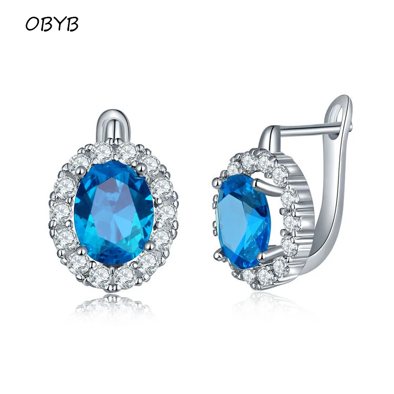 Fashion Oval Zircon Stud Earrings for Women Present Gift Blue Crystal Bijoux for Women Wedding Engagement Party Earrings Gift
Fashion Oval Zircon Stud Earrings for Women Present Gift Blue Crystal Bijoux for Women Wedding Engagement Party Earrings Gift