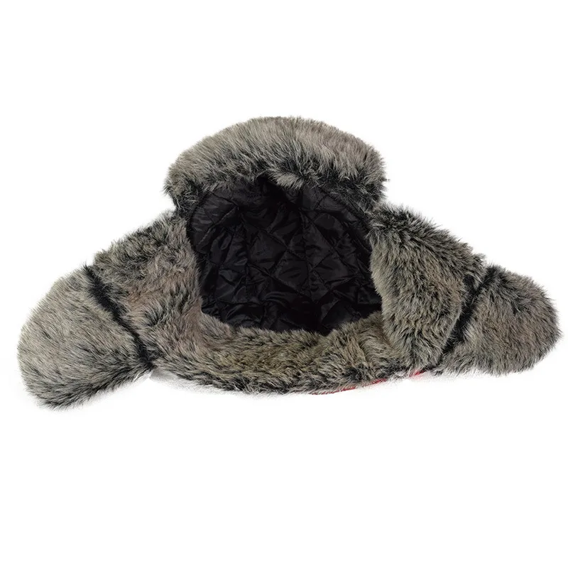 Зимние шапки для мужчин шапка-бомбер меховая красная теплая шапка-ушанка