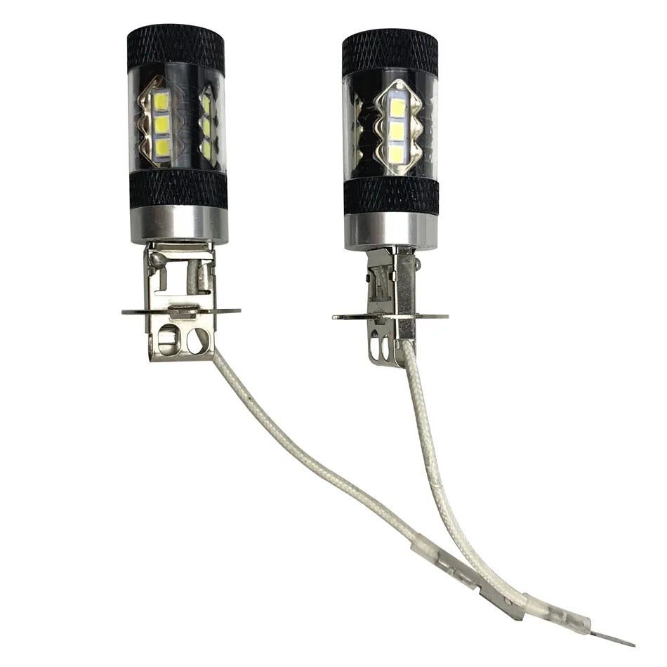 2PCS H3 LED Bulbs 80W 3030 16SMD Car Fog Lights Daytime Driving Lamp 6000K White 12-24V
2PCS H3 LED Bulbs 80W 3030 16SMD Car Fog Lights Daytime Driving Lamp 6000K White 12-24V
