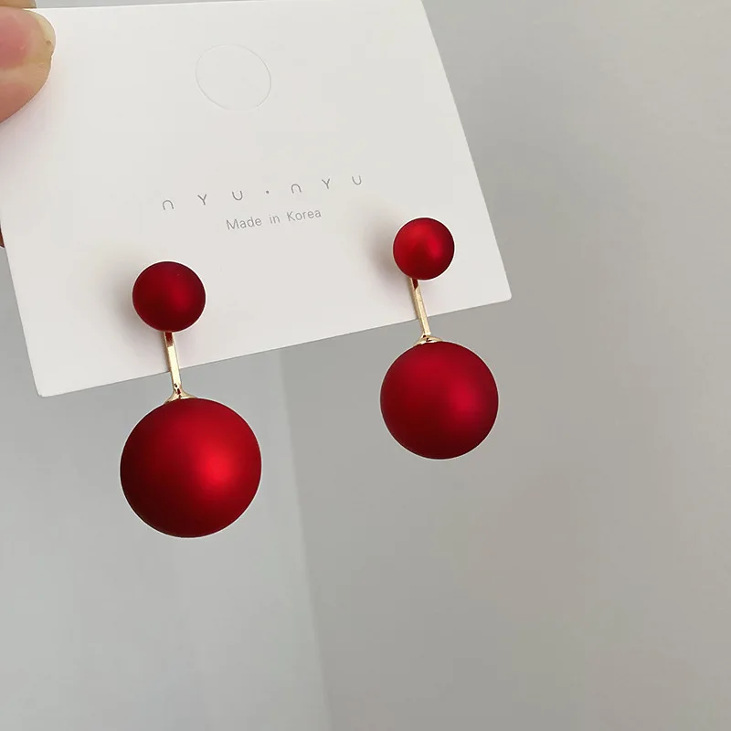 YAOLOGE Red Pearl Spherical Earrings Korea Temperament Fashion Earrings Simple Personality Earrings Vintage Earrings Wholesale
YAOLOGE Red Pearl Spherical Earrings Korea Temperament Fashion Earrings Simple Personality Earrings Vintage Earrings Wholesale