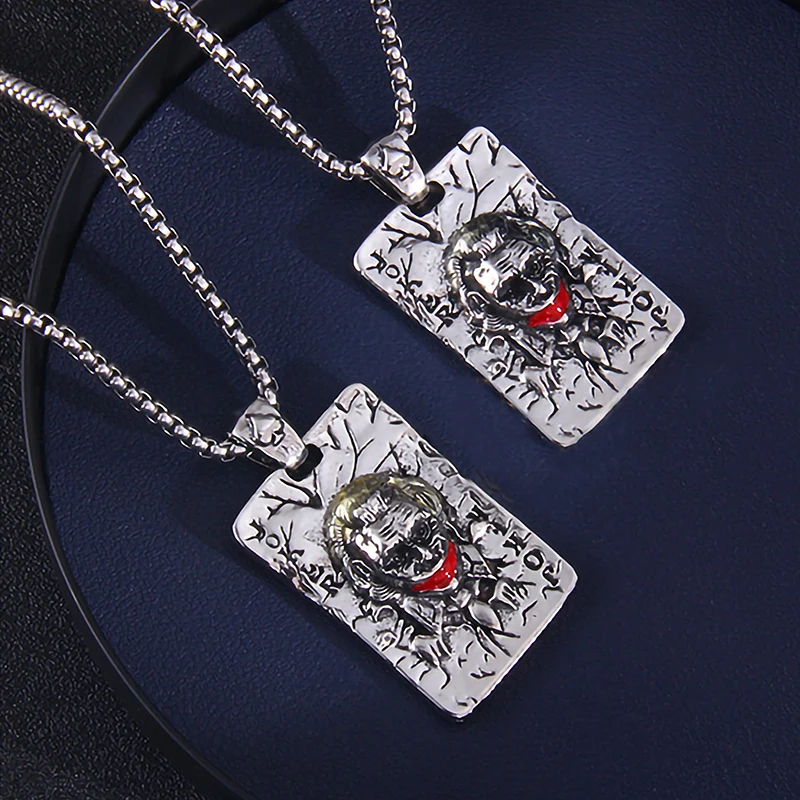 Retro Circus Fun Clown Pendant Necklace Men and Women Metal Hip Hop Halloween Fashion Sweater Chain Jewelry Gifts Wholesale 
Retro Circus Fun Clown Pendant Necklace Men and Women Metal Hip Hop Halloween Fashion Sweater Chain Jewelry Gifts Wholesale